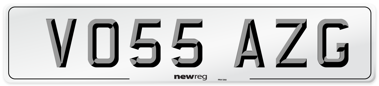 VO55 AZG Number Plate from New Reg